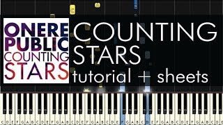 OneRepublic  Counting Stars  Piano Tutorial  Sheets [upl. by Aislehc]