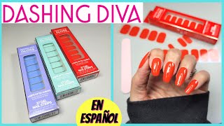 Dashing Diva GLOSS Gel Nail Strips Tutorial en Español  Como Aplico Tiras de Gel Para Uñas [upl. by Wobniar513]