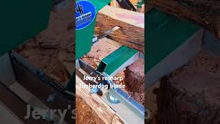 Hm122 7hp bandsaw mill running the timberdog blade from Jerrys resharp [upl. by Llevaj]