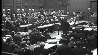 Hermann Goering answers Chief Prosecutor Robert H Jackson during the Nuremberg trHD Stock Footage [upl. by Ateiluj]