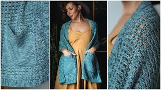 StepbyStep Learn How to Crochet the Incredibly Easy Beginner Friendly Sue Ellen Pocket Shawl [upl. by Damalus]