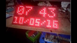 Simple Arduino Clock w P10 [upl. by Harty]