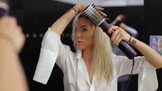 Hairdresser skills at Gym  with Babyliss BEliss rotating brush [upl. by Jenni757]