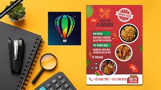 CorelDraw 2024  Easy to Design Food Menu in coreldraw  Adobe Tutorial [upl. by Saref60]