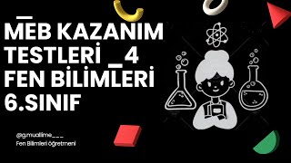 6 Sınıf Fen MEB Kazanım testleri  Güneş ve ay tutulması 4 [upl. by Sink]