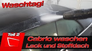 VW Golf Waschvideo  Machen wir das Cabrio erstmal sauber Felgen und Lack und Cabriodach reinigen 2 [upl. by Adleremse101]