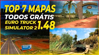 TOP 7 MAPAS BRASILEIROS GRÁTIS PARA EURO TRUCK SIMULATOR 2 1 48 5 [upl. by Covell]