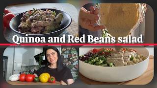 ProteinPacked Dinner with Quinoa and Red Bean Salad  Mrs Vegan [upl. by Akinod]