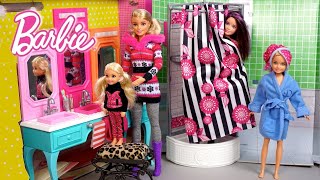 Barbie Doll Dreamhouse Winter Routine  Baby Goldie Holiday [upl. by Vernen671]