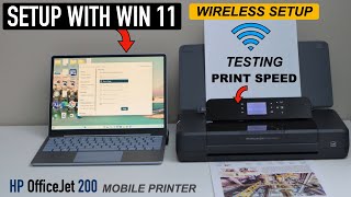 HP OfficeJet 200 Printer Setup With Windows 11 Wireless Setup Testing Print Speed With Demo Page [upl. by Carilyn296]