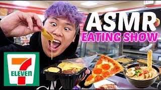 Eating LUNCH at 7ELEVEN ASMR Mukbang Chili Cheese Nachos Eating Show WITH REAL SOUNDS [upl. by Milore]