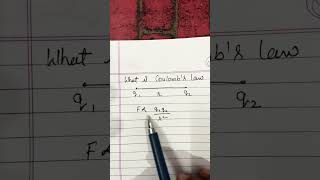 What is Coulomb’s Law viral shorts tricks coulombslaw [upl. by Ahsekat]