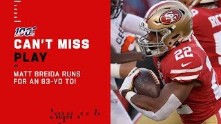 Breida is Going Going GONE for the 83Yd TD [upl. by Aylward]