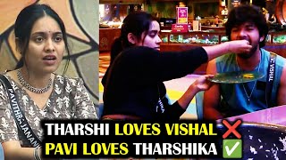 THARSHIKA ❤️ VISHAL ❌ PAVI ❤️ THARSHIKA ✅  BIGG BOSS 8 TAMIL DAY 52  27 Nov 2024  RampJ 20 [upl. by Airekal]