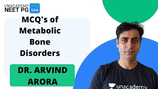 NEET PG  Orthopedics  MCQs of metabolic bone disorders by Dr Arvind Arora [upl. by Alik]