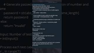 TCS Codevita  Password Generator Solution shorts Coding [upl. by Lantha]