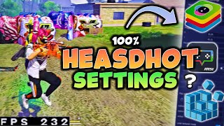 SECRET  AIMBOT SETTINGS REVEALED 100 Auto headshot Bluestacks 5 4K  freefire bluestacks [upl. by Elvira275]