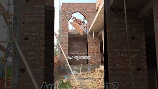 Removing arch shuttering of bricks and plywood [upl. by Garratt61]