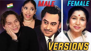 Latinos react to Male Version Vs Female Version Of Hindi Songs [upl. by Srini]