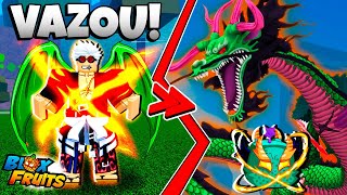 TRETA VAZARAM o MODELO OFICIAL da DRAGON REWORK da NOVA ATUALIZAÇÃO do BLOX FRUITS [upl. by Creamer]