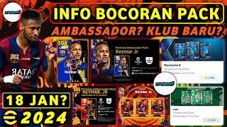 INFO BOCORAN PAKET PREMIUM PERILISAN AMBASSADOR PAKET KLUB TANPA LISENSI EFOOTBALL 2024 MOBILE [upl. by Fiorenze]