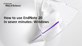 How to use EndNote 20 in seven minutes Windows [upl. by Ragde]