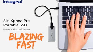 Integral SlimXpress PRO 4TB Portable SSD  Unboxing amp Test [upl. by Sutsuj]