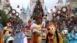 Mickeys Once Upon A Christmastime Parade 4K FULL SHOW Daytime Magic Kingdom Walt Disney World 2019 [upl. by Chita]