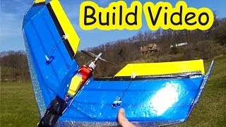 80 mile per hour 2 Foam Board Flying Wing Build Video [upl. by Nereus]