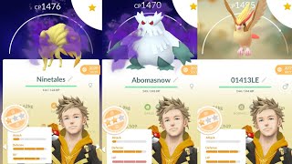 Sunshine Cup Great League SHADOW Ninetales Pidgeot Abomasnow team is SUPERB in Pokemon Go [upl. by Lichtenfeld]