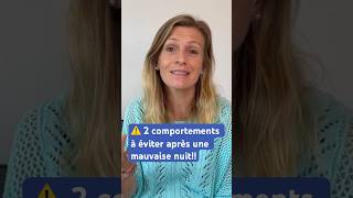 Mauvaise nuit 🤯 2 comportements à éviter le lendemain ⚠️😬 insomnie sommeil stress [upl. by Ettenotna]