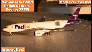 GeminiJets 1400 Fedex 777F Interactive  Model Reviews 59 [upl. by Adnamor]