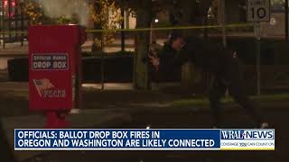 Fires set in drop boxes destroy hundreds of ballots in Washington and damage 3 in Oregon [upl. by Eilis852]