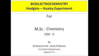 HODGKIN HUXLEY EXPERIMENT [upl. by Erdnuaed587]