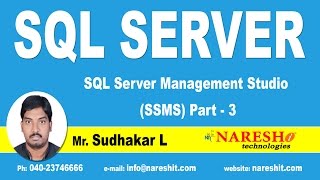 SQL Server Management Studio  SSMS Part3  MSSQL Training [upl. by Vilhelmina]