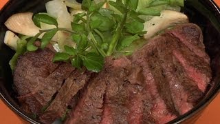 Beef Steak Donburi  Cooking with Dog [upl. by Eimot]