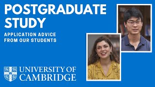 Postgraduate Study application advice from our students  GoingToCambridge [upl. by Curt]