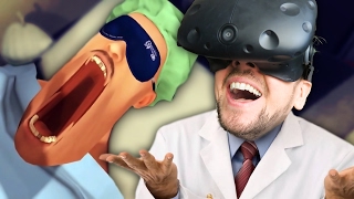 I BROKE HIS JAW  Surgeon Simulator VR 5 HTC Vive Virtual Reality [upl. by Nolie76]