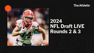 2024 NFL Draft Rounds 2 amp 3 LIVE with The Athletic [upl. by Winthorpe]