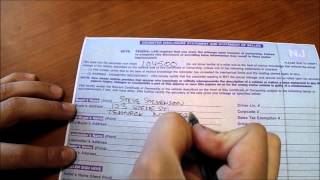 How To Fill out a New Jersey vehicle title when buying or selling a car [upl. by Nnailuj804]