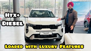 Kia Sonet Facelift 2024 HTX  Diesel Loaded with Features Walkaround youtube hyundai kia viral [upl. by Melany]