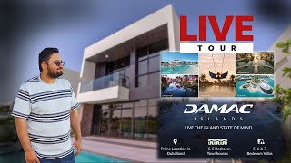 Damac Islands  New Master Community  LIVE Tour Of Luxury Villa [upl. by Ailhad]