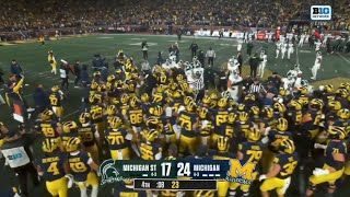 Michigan State vs Michigan heated moment at end of game [upl. by Iad]