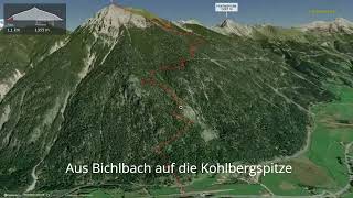 Aus Bichlbach auf die Kohlbergspitze ∆ hiking trails ∆ 3dtrailcomaustria [upl. by Arst]