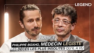 PHILIPPE BOXHO MÉDECIN LÉGISTE PARTIE 1  IL REVIENT SUR LES DÉCÈS LES PLUS INSOLITES QUIL A VUS [upl. by Ninnahc927]