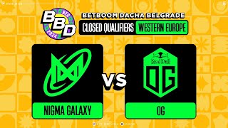 OG vs Nigma Galaxy  Betboom Dacha Belgrade CQ AvilleYT [upl. by Grinnell]