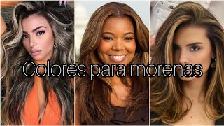 COLORES de CABELLO para PIEL MORENA  COLOR de PELO que FAVORECEN para PIELES MORENAS CLARAS 2023 [upl. by Glorianna]