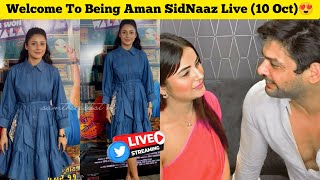 10 Oct Shehnaaz Gill at Vicky Vidya Movie Premier 💙😍 Being Aman SidNaaz Fans Live 💫 [upl. by Ahtanamas]