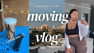 another MOVING VLOG  buying necessities adjusting to more space coffee work date 🏡 ☕️ 🧼 [upl. by Adnerol]