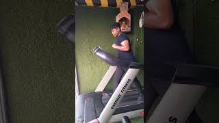 treadmill running on gymtrending treadmill motivation fitness shorts viral [upl. by Inalaehak]